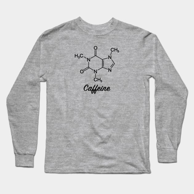 Caffeine Molecule Long Sleeve T-Shirt by NeilGlover